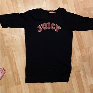 Juicy couture large black 3/4 sleeves shirt